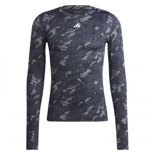 Koszulka treningowa męska Techfit Allover Print LS HS9797