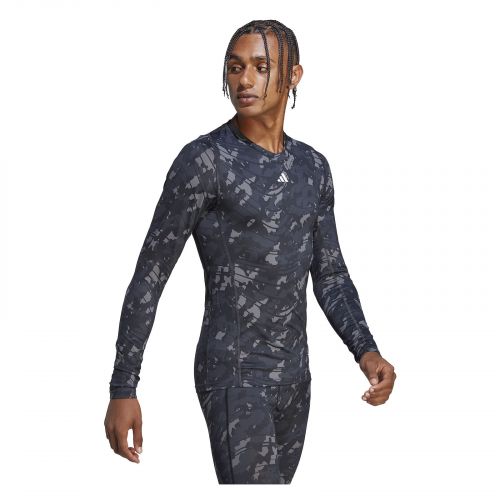 Koszulka treningowa męska Techfit Allover Print LS HS9797