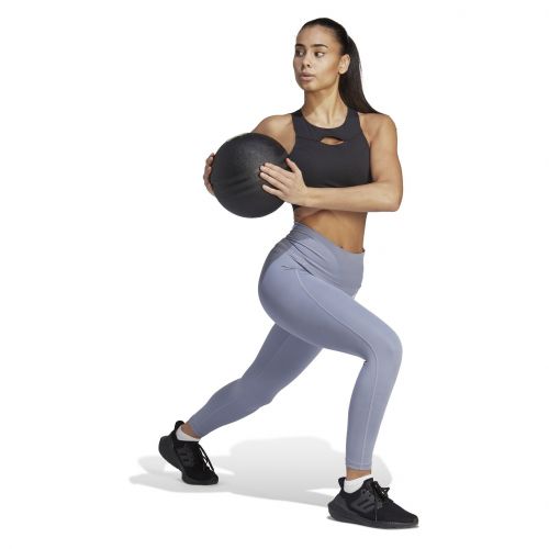 Spodnie legginsy treningowe damskie adidas Optime Stash Pocket High-Waisted HR5442