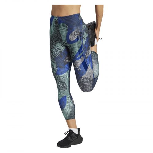 Spodnie legginsy do biegania damskie adidas Adizero Running Allover Print HR9587