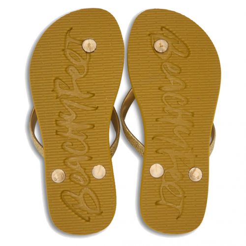 Klapki japonki damskie Beachy Feet Golden Shimmer BEWOOS01
