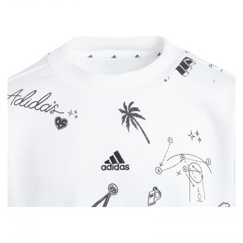 Bluza dla dziewcząt adidas Brand Love Allover Print IA1575