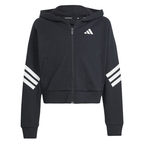 Bluza dla dziewcząt adidas Future Icons 3-Stripes Full Zip Hooded JJ4847