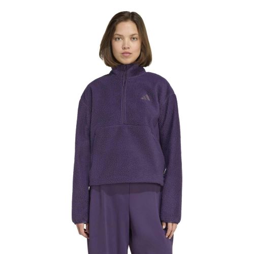 Bluza dresowa damska adidas City Tech High Pile Fleece Half-Zip JV7137