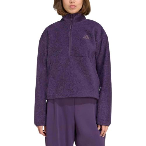 Bluza dresowa damska adidas City Tech High Pile Fleece Half-Zip JV7137