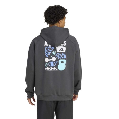 Bluza dresowa męska adidas POWER GRAPHIC HOODIE JX1811
