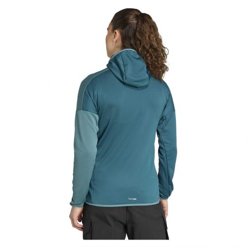 Bluza turystyczna damska adidas Terrex Xperior Climawarm Light Fleece Hooded JN0923