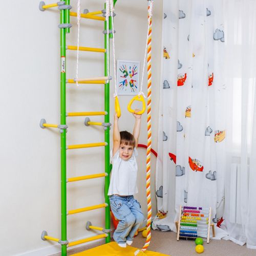 Drabinka gimnastyczna do ćwiczeń Wallbarz Family 2W niebieska