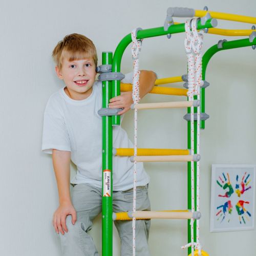 Drabinka gimnastyczna do ćwiczeń Wallbarz Family 2W niebieska