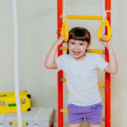 Drabinka gimnastyczna do ćwiczeń Wallbarz Family 4D biała