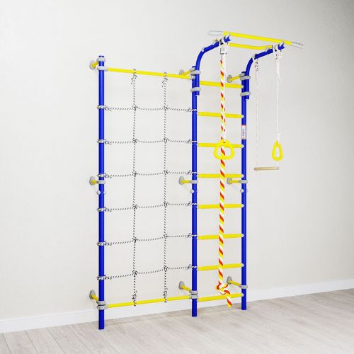 Drabinka gimnastyczna do ćwiczeń Wallbarz Funny Monkey 8W niebieska