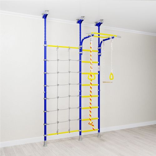 Drabinka gimnastyczna do ćwiczeń Wallbarz Funny Monkey 9D niebieska