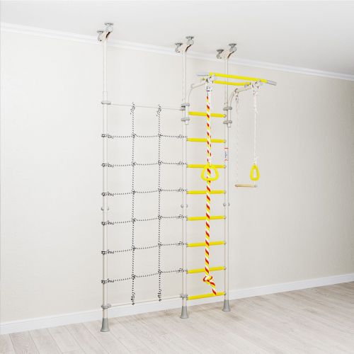 Drabinka gimnastyczna do ćwiczeń Wallbarz Funny Monkey 9D biała