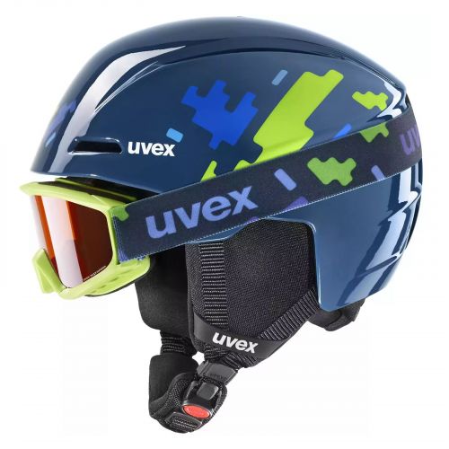 Kask narciarski dla dzieci Uvex Viti Jr + gogle 56S317 zestaw