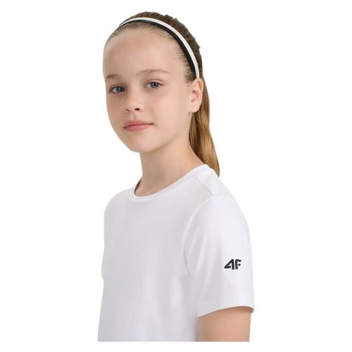 Komplet sportowy na WF dla dziewczyn 4F (koszulka bawełniana+spodenki+worek) 4FJWAW25TAPSF081