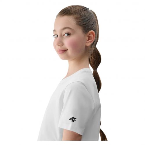 Komplet sportowy na WF dla dziewczyn 4F (koszulka bawełniana+spodenki+worek) 4FJWAW25TAPSF082
