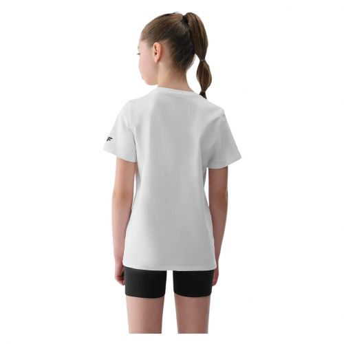 Komplet sportowy na WF dla dziewczyn 4F (koszulka bawełniana+spodenki+worek) 4FJWAW25TAPSF082