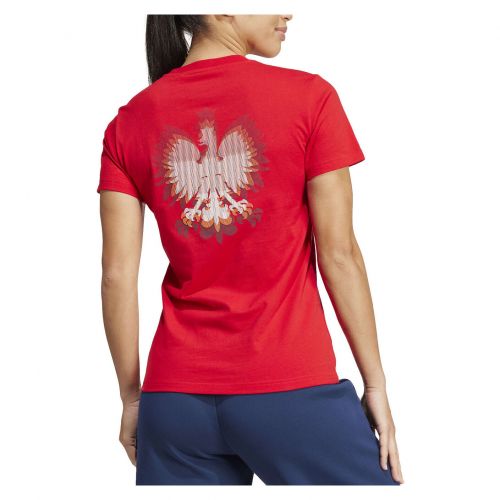 Koszulka damska adidas NOC Poland Essentials czerwona JF6712