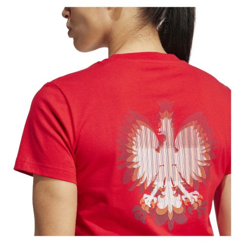 Koszulka damska adidas NOC Poland Essentials czerwona JF6712