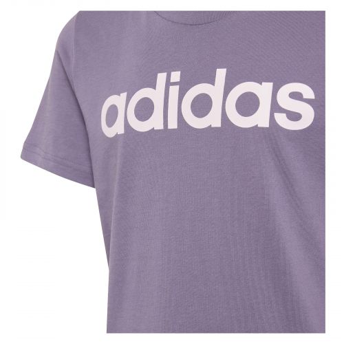 Koszulka sportowa dla dziewcząt adidas Essentials Linear Logo Cotton Slim Fit Tee IJ6235