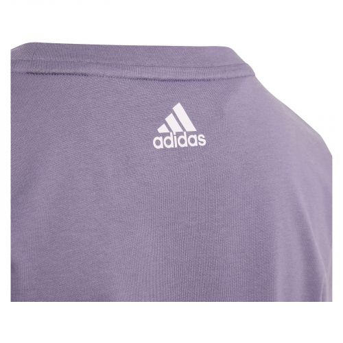 Koszulka sportowa dla dziewcząt adidas Essentials Linear Logo Cotton Slim Fit Tee IJ6235