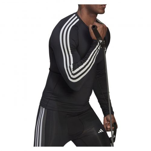 Koszulka treningowa męska z długim rękawem adidas Techfit 3-Stripes Training Long Sleeve Tee HD3532