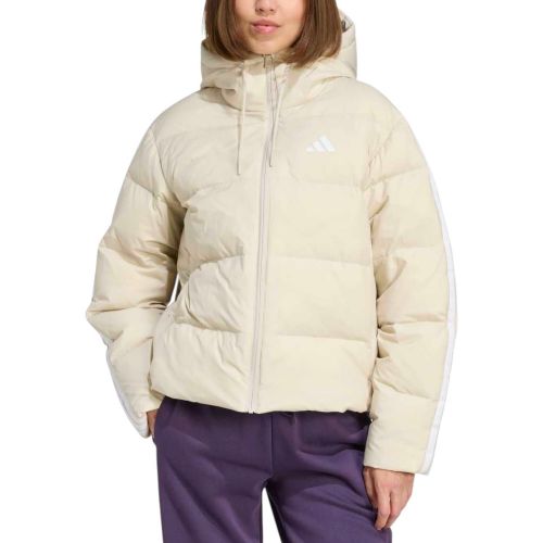 Kurtka puchowa damska adidas Essentials CLIMAWARM 3 Stripes Puffer Down Hooded Jackets JM4107