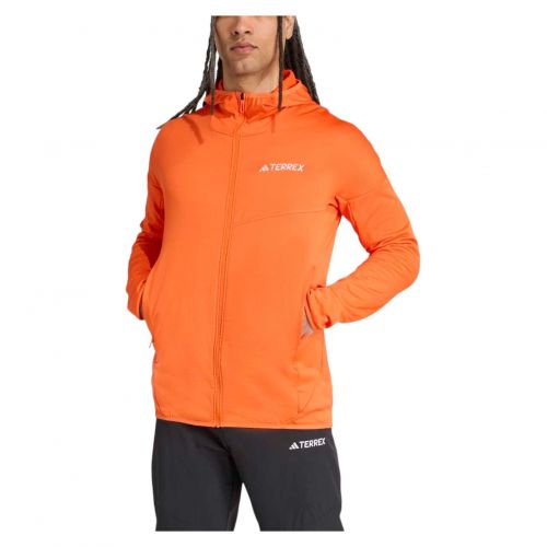 Bluza turystyczna męska adidas Terrex Xperior Climawarm Light Fleece Hooded JM0111