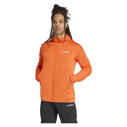 Bluza turystyczna męska adidas Terrex Xperior Climawarm Light Fleece Hooded JM0111