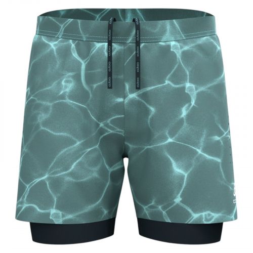 Spodenki do biegania męskie Odlo Zeroweight 5 2w1 Print 323742