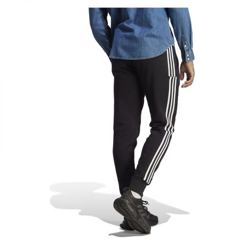 Spodnie dresowe męskie adidas Essentials French Terry Tapered Cuff 3-Stripes Pants HA4337